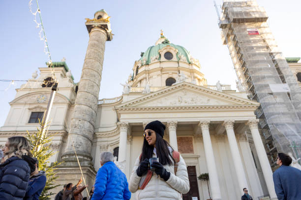 Austria, Vienna-November 16,2024: People spending time at the Christmas market