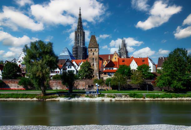 The Metzgerturm tower in Ulm, a historic city gate.