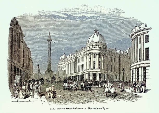 istock Street Architecture, View in Newcastle on Tyne, Victorian 1840s 19th Century 2188252076