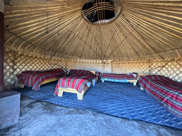 istock Inside yurt in Kyrgyzstan with beds and stove 2188274494