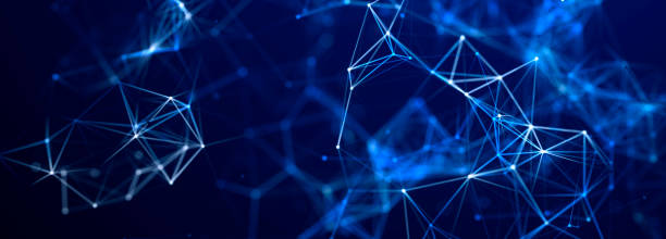 istock Abstract futuristic background in tech style. Plexus digital wallpaper. Connecting dots and lines. Good for banners. 3D 2188277166