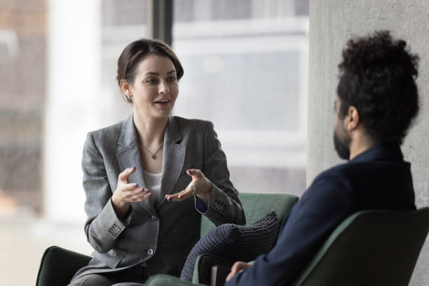 istock Dialogue of multi ethnic businesspeople in office 2188278360