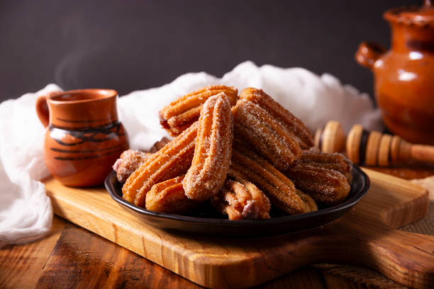 istock authentic Churros and mexican hot chocolate 2188280015