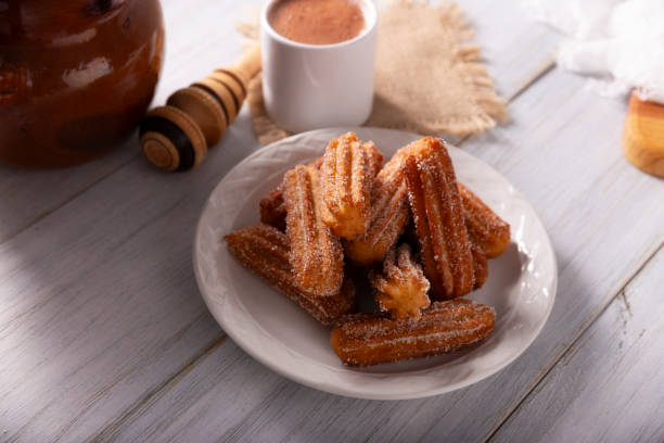 istock Churros and hot chocolate sweet snack 2188280191