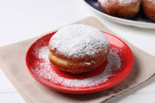 istock Delicious sweet bun on white table, closeup 2188286668