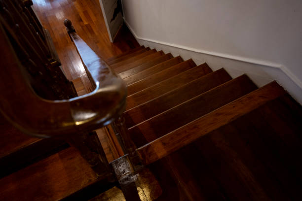 istock Vintage wooden staircase 2188286945