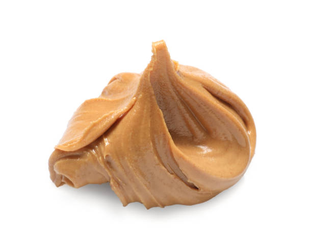 istock Sample of tasty nut butter isolated on white 2188287184