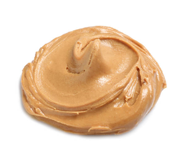 istock Sample of tasty nut butter isolated on white 2188287209
