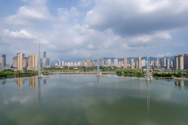 istock The lake reflects modern urban architecture 2188287237