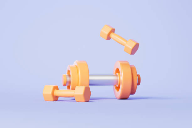 istock 3d rendering fitness title dumbbell 2188290562
