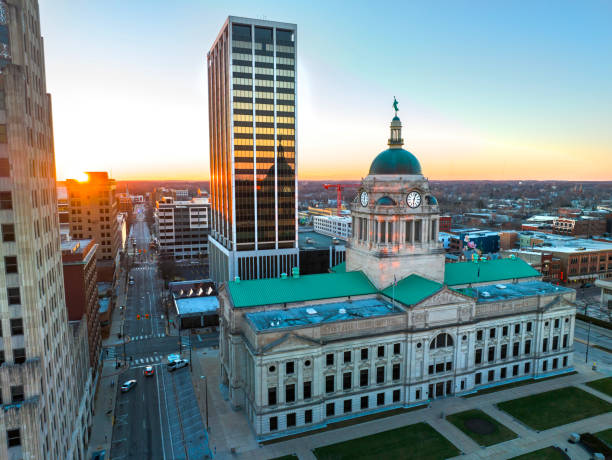 Downtown Fort Wayne Indiana at Sunset
