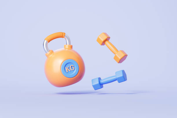 istock 3d rendering fitness title dumbbell and kettlebells 2188294872