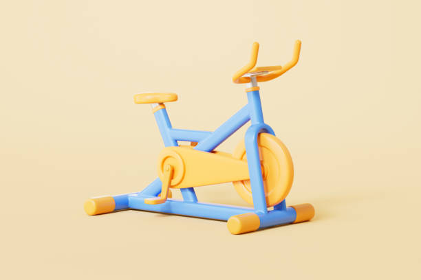 istock 3d rendering cartoon exercising bike 2188294884