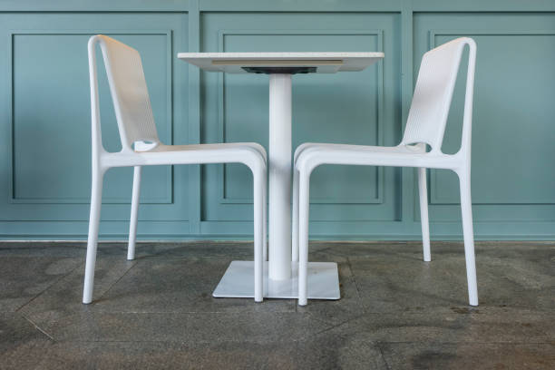 istock Tables and chairs outside the coffee shop 2188297053