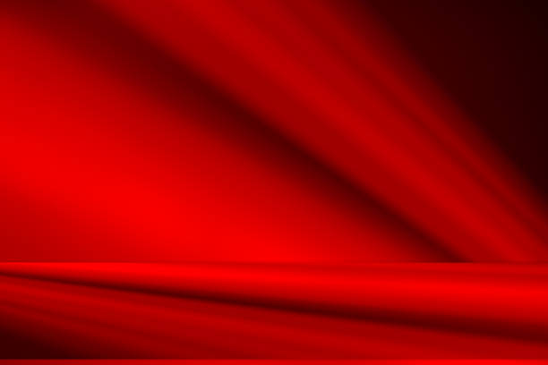 istock Wall interior background, studio and backdrops show products.with shadow from window color red . background for text insertion and presentation product 2188306366