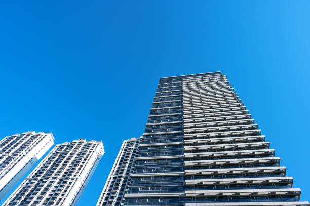 istock High modern skyscrapers over blue sky 2188307819