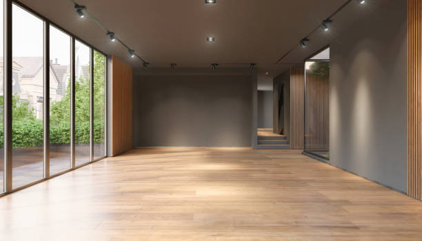 istock 3d rendering of an empty apartment, vacant modern room. 2188308296