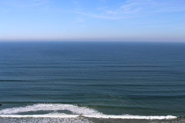 View across an empty, calm blue sea