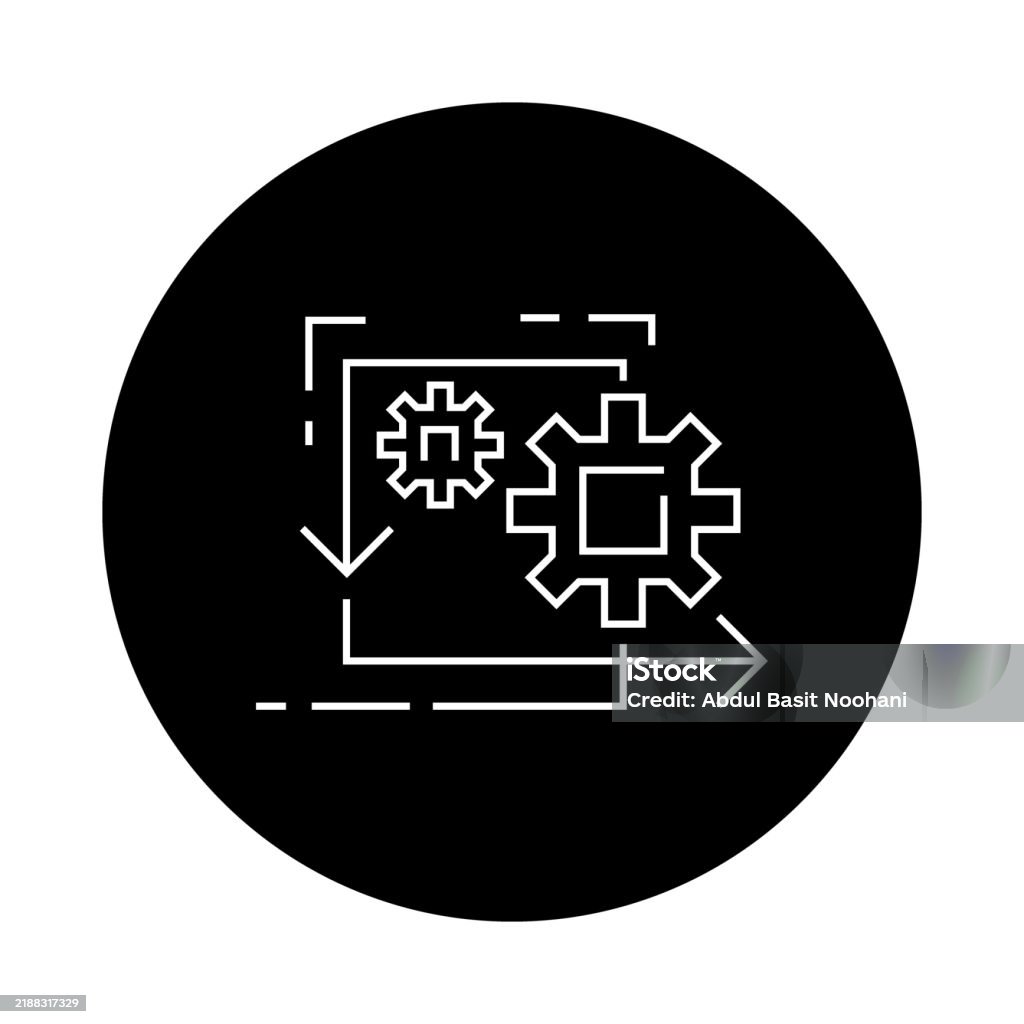 Efficiency Cogs Agile Working Cog And Arrows Representing Flexible And Efficient Work ...