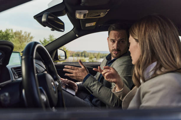 istock Working on laptop in a car! 2188318100
