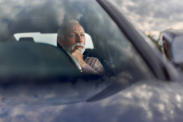 istock Thoughtful senior man in a car. 2188318137