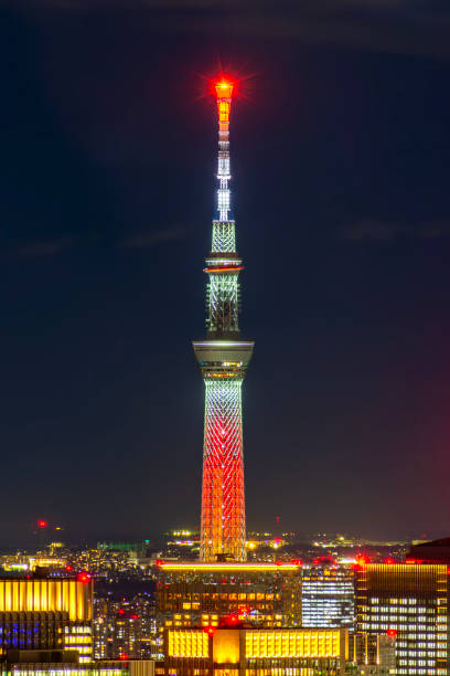 Tokyo Skytree - third highest building in the world - at night, Japan