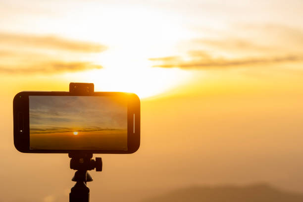 istock Smartphone video time lapse sunset from a smartphone set on a tripod. 2188322501