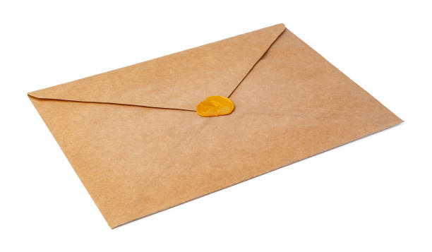 istock Recycled craft paper envelope isolated white background 2188325942