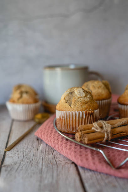 istock homemade muffins with chocolate chips and rustic background 2188326602