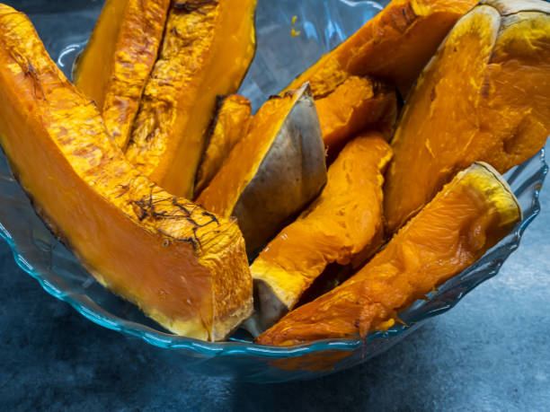istock Pumpkin cut into slices and cooked in the oven 2188330487