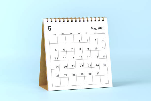 istock 2025 May Calendar On Blue Background 2188339546