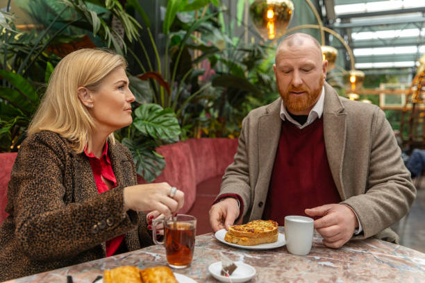 istock Senior couple at lunch together 2188341292
