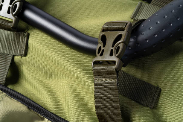 istock Close up still life of a green army tactical backpack 2188342390