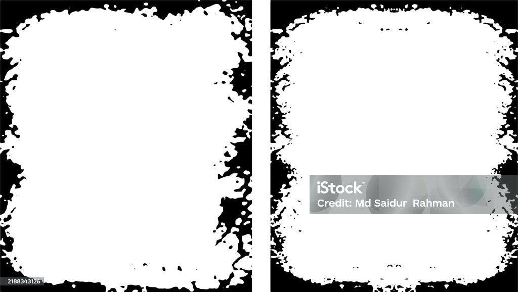 The Vector Showcases Two Rectangular Frames With A Grungestyle Design ...