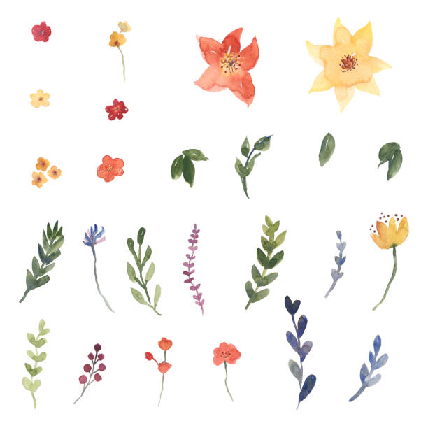 istock Watercolor flowers illustration for kids 2188347895