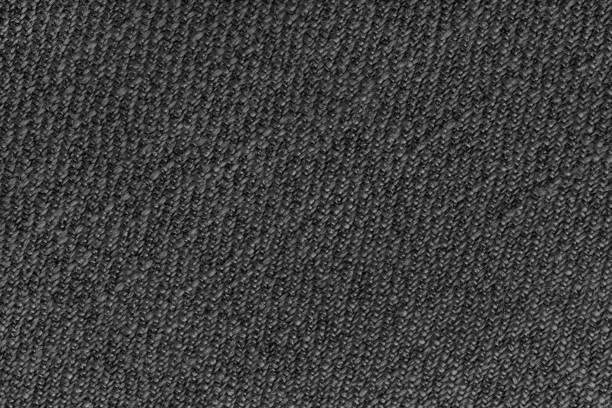istock Black  Jacquard fabric with diagonal woven, coarse weave texture upholstery cloth. 2188349630