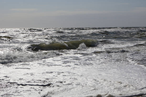 istock Rough Sea Waves Under a Gray Sky 2188350363