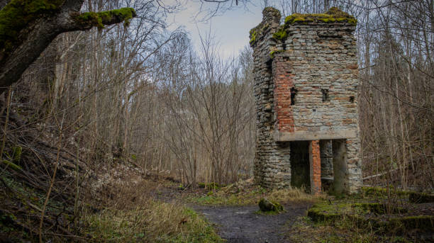 istock Old abandoned hydro power plant building. 2188352315