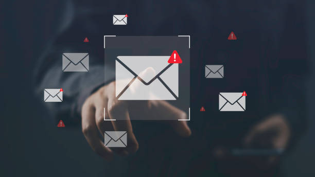 istock Spam Alert Protecting Digital Communication from Unwanted Messages. Email and phone spam in a business setting. Emphasizes network security and data protection in digital communications. 2188353217