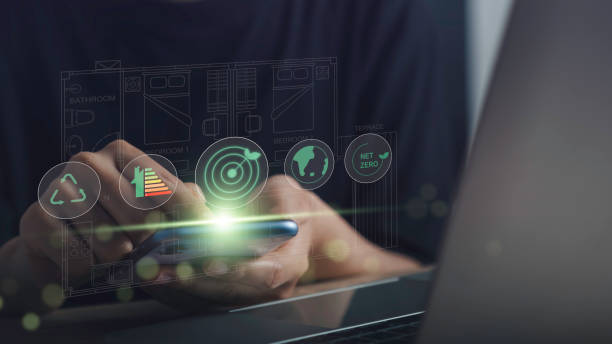 istock Sustainable Home Energy Solutions Green Power target for a Carbon-Efficient Future, Featuring renewable strategies, solar energy, and eco-friendly ratings and environmental awareness. 2188353236