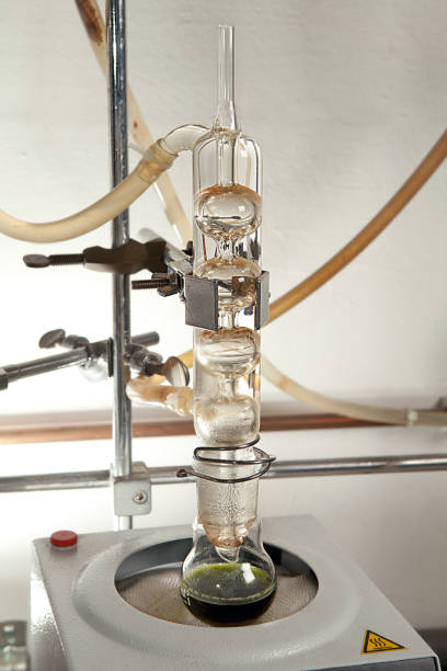 Empty chemistry laboratory with tools and equipment