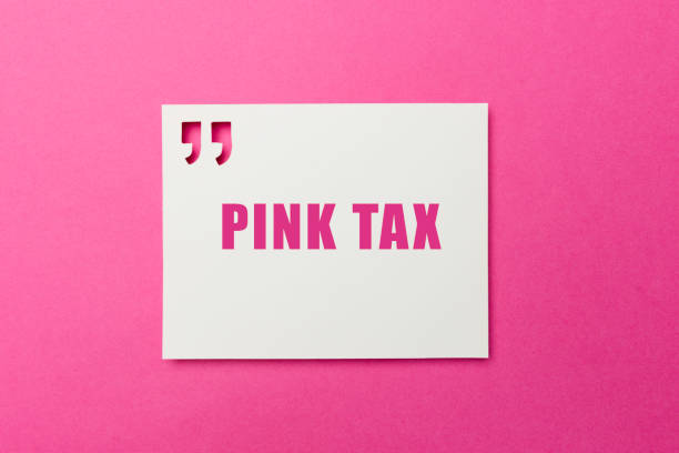 Pink Tax Concept on Bold Background