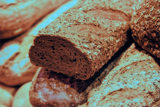 Food Backgrounds Various sorts of bread close-up