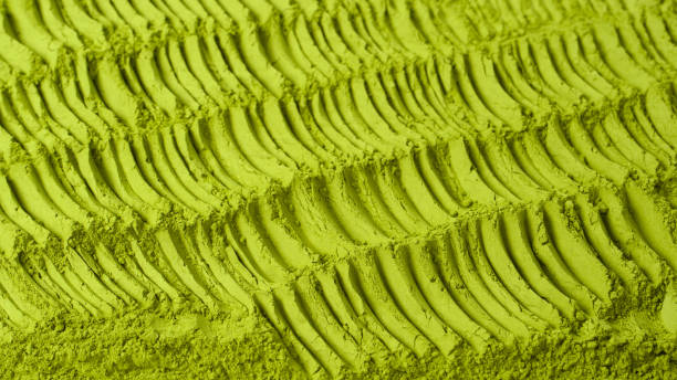 Matcha tea, matcha powder as a background.