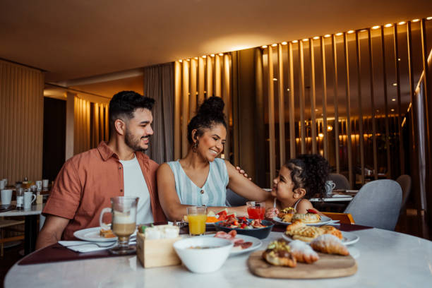 istock Family having breakfast in hotel 2188358267