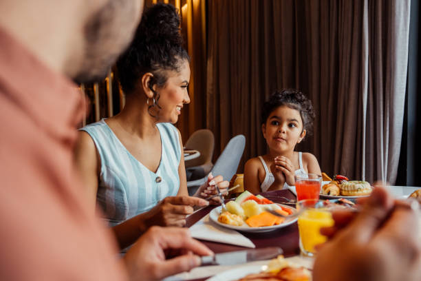 istock Family having breakfast in hotel 2188358304