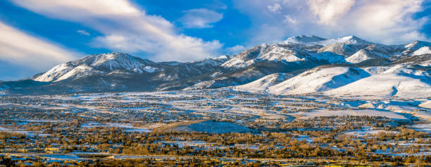 SnowCapped Mt Rose and Slide Mountain located near Reno, Sparks and Carson City Nevada during winter
