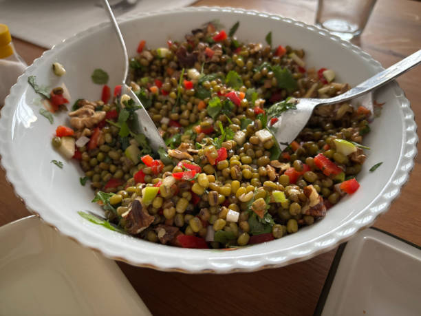 istock Homemade Mung Bean Salad on Lunch Table. 2188364783