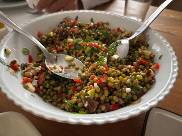 istock Homemade Mung Bean Salad on Lunch Table. 2188364830