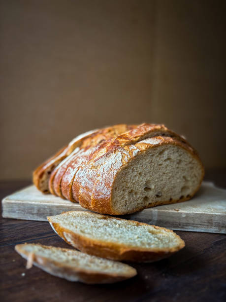 istock Traditional Ottoman Style Bread Slice on Wooden Board. 2188364967